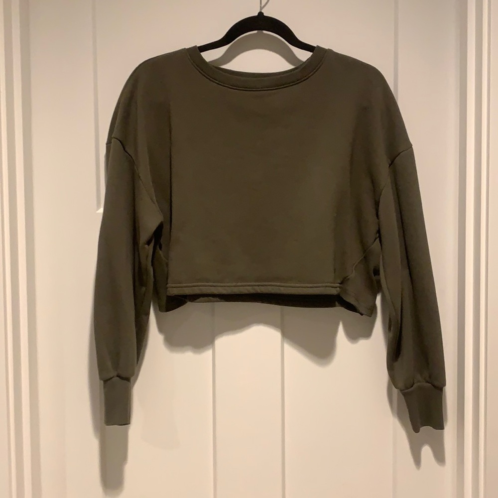 Army Green Crop Top